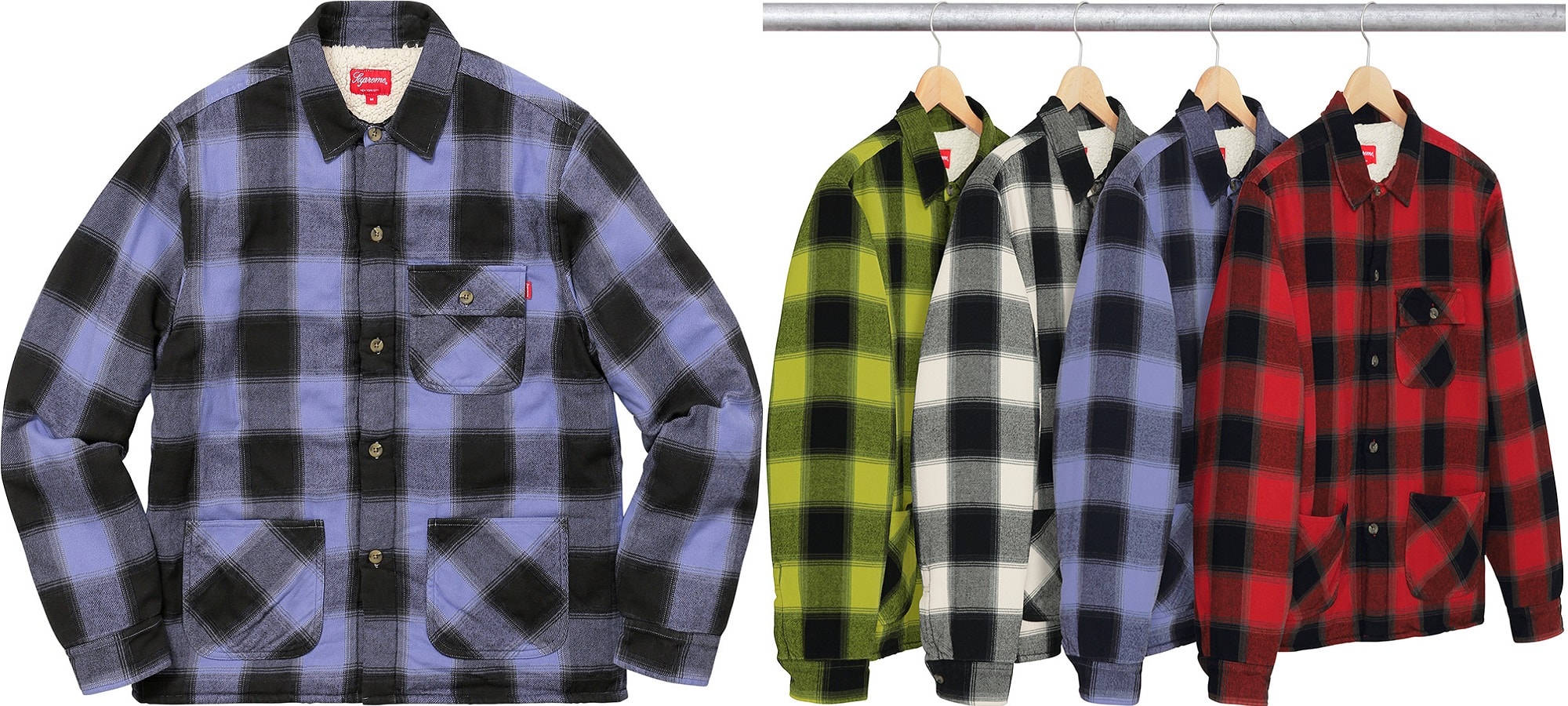 buffalo plaid sherpa shirt