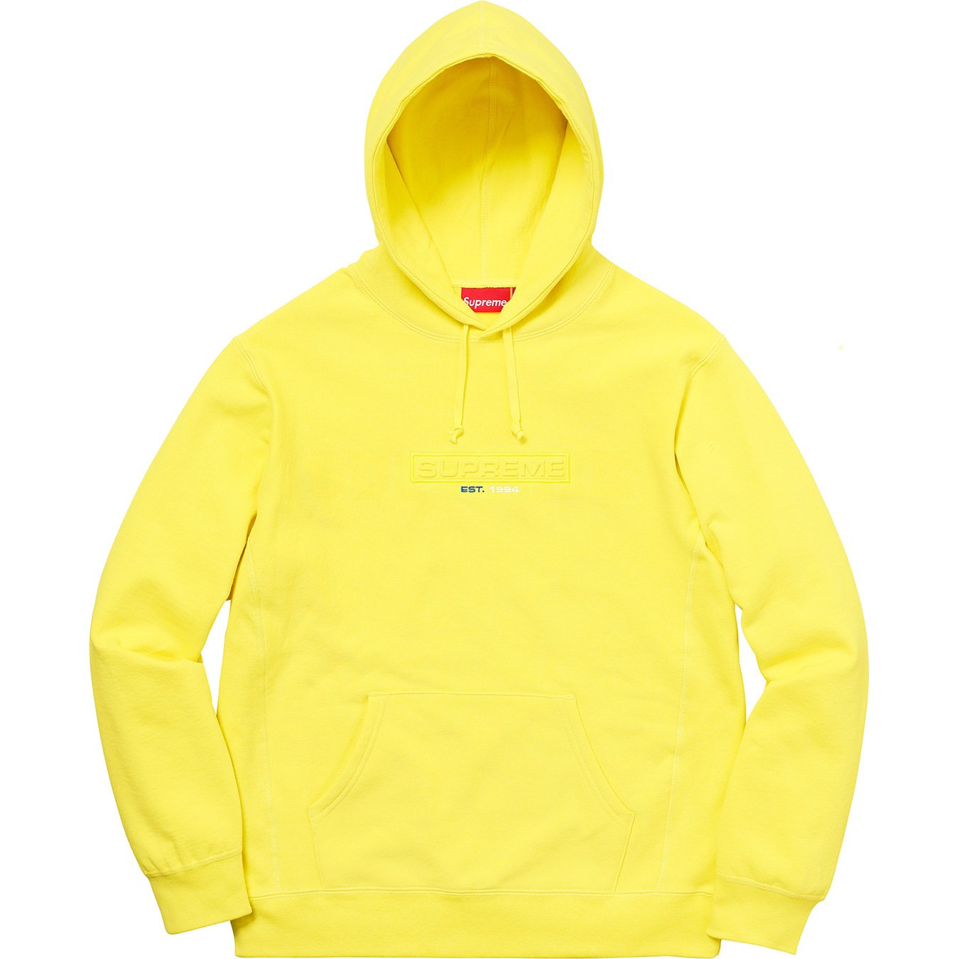 supreme embossed logo hoodie