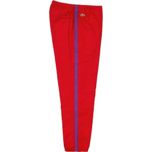 red lacoste track pants