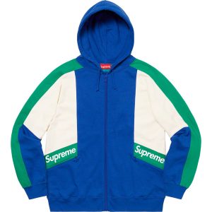 supreme blocked hoodie ice blue